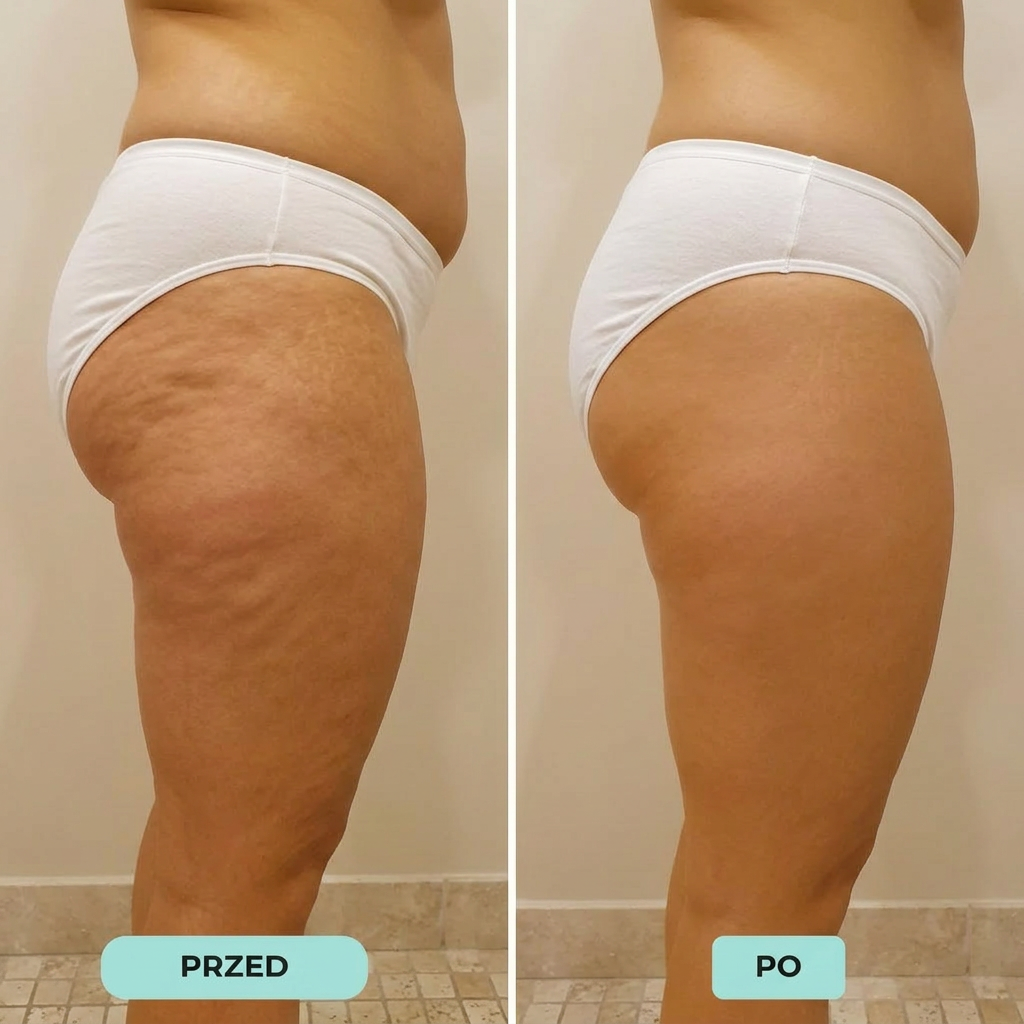 Efekt przed i po — kuracja masażerem (2)